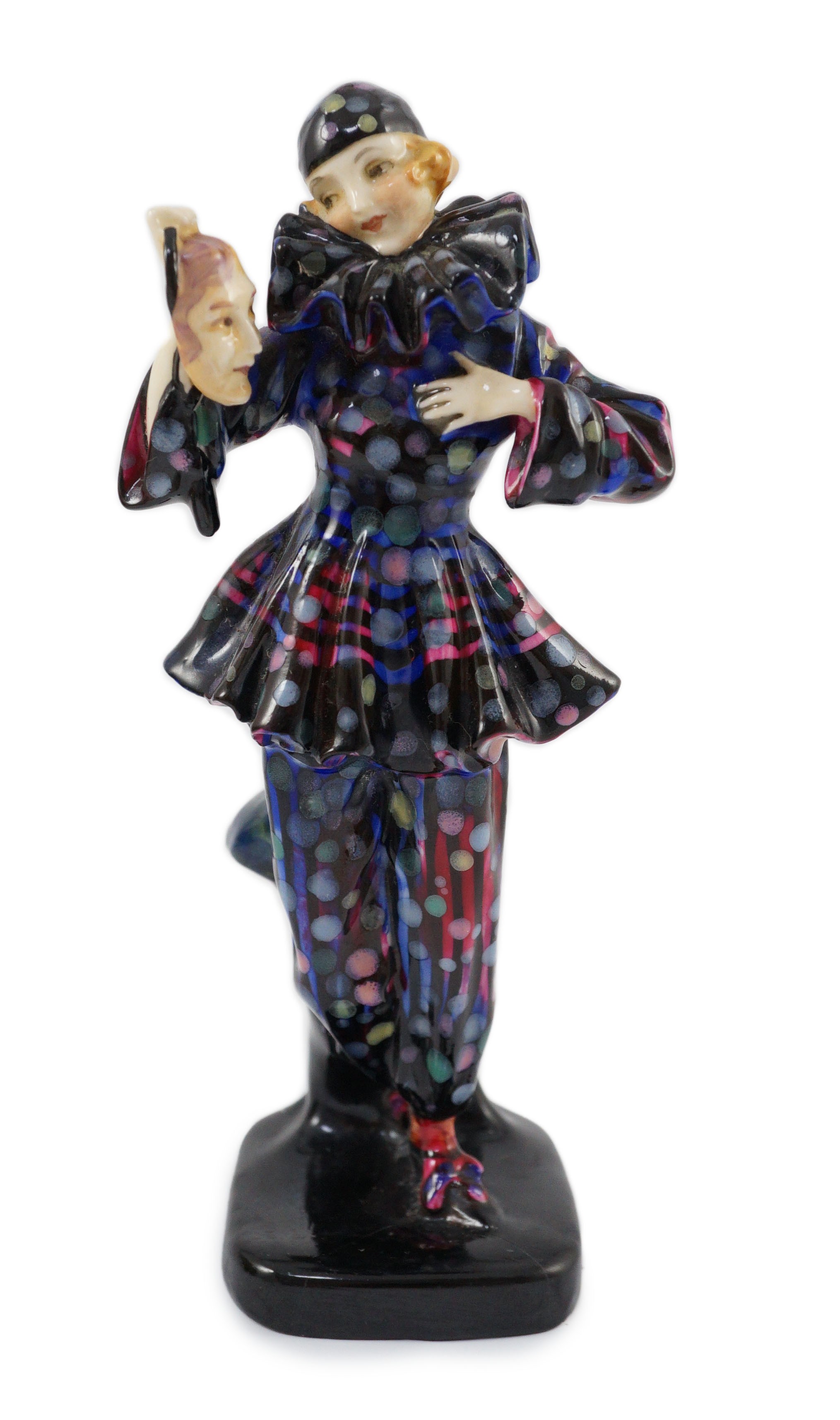 A rare Royal Doulton figure 'The Mask' HN1271, 16.4cm high, crack to base